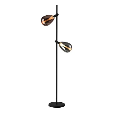 Επιδαπέδιο φωτιστικό DENSO 2xG9/5W/230V μαύρο χρώμιο/χάλκινο