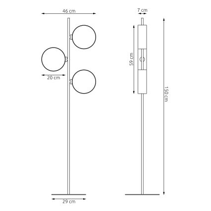 Επιδαπέδιο φωτιστικό DRUMZ 3xE14/10W/230V γκρι