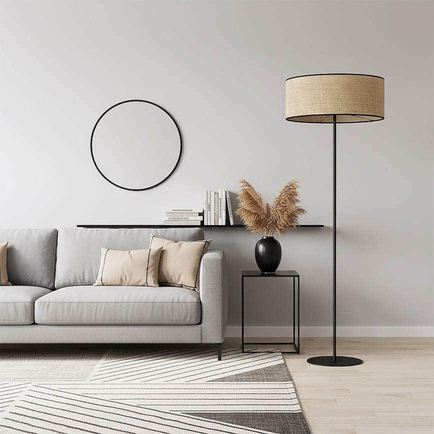 Επιδαπέδιο φωτιστικό ECO 1xE27/15W/230V μπεζ/ρατάν