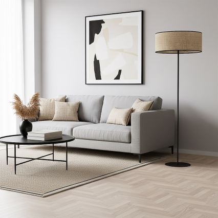 Επιδαπέδιο φωτιστικό ECO 1xE27/15W/230V μπεζ/ρατάν