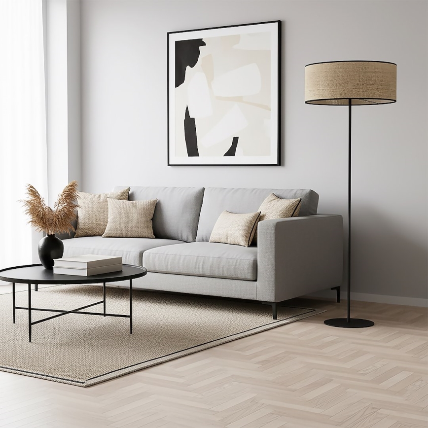 Επιδαπέδιο φωτιστικό ECO 1xE27/15W/230V μπεζ/ρατάν