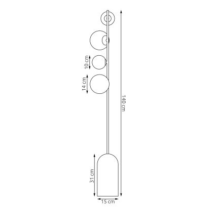 Επιδαπέδιο φωτιστικό ETNO 4xG9/8W/230V λευκό