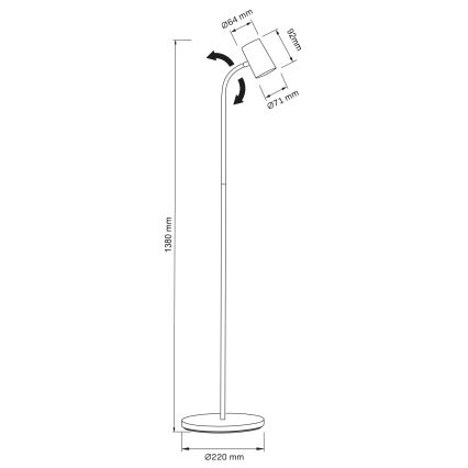 Επιδαπέδιο φωτιστικό FELIX 1xGU10/9W/230V μαύρο