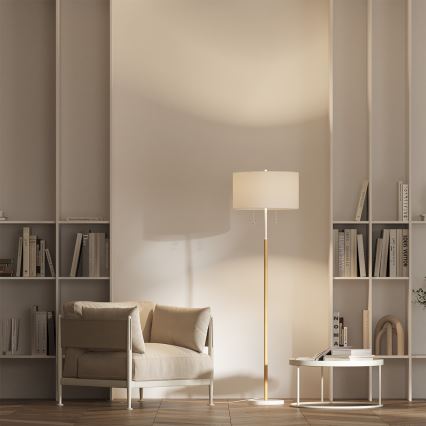 Επιδαπέδιο φωτιστικό FOGO 2xE27/15W/230V λευκό/μπεζ