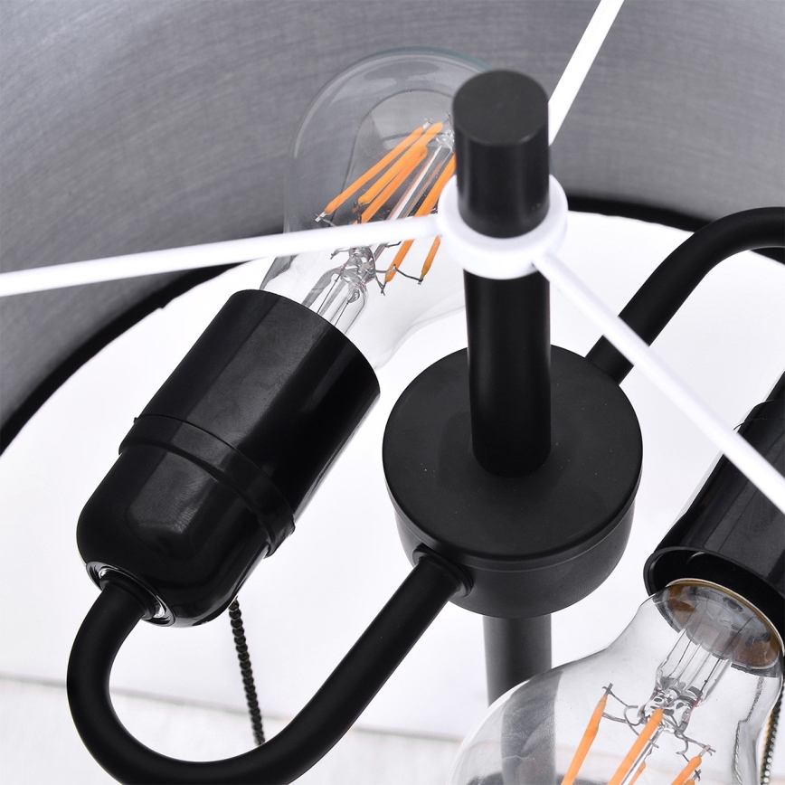 Επιδαπέδιο φωτιστικό FOGO 2xE27/15W/230V μαύρο