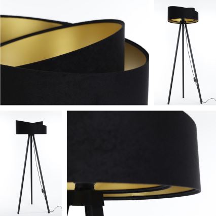 Επιδαπέδιο φωτιστικό GALAXY 1xE27/60W/230V μαύρο/βέγκε