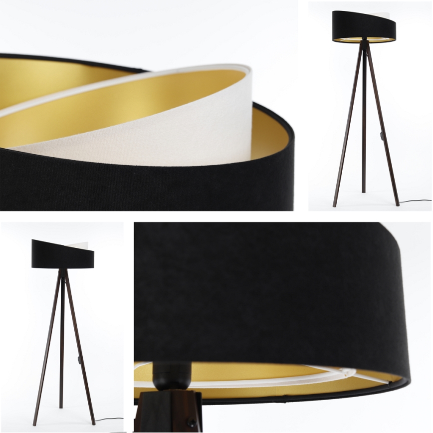 Επιδαπέδιο φωτιστικό GALAXY 1xE27/60W/230V μαύρο/βέγκε