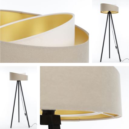 Επιδαπέδιο φωτιστικό GALAXY 1xE27/60W/230V μπεζ/λευκό/wenge