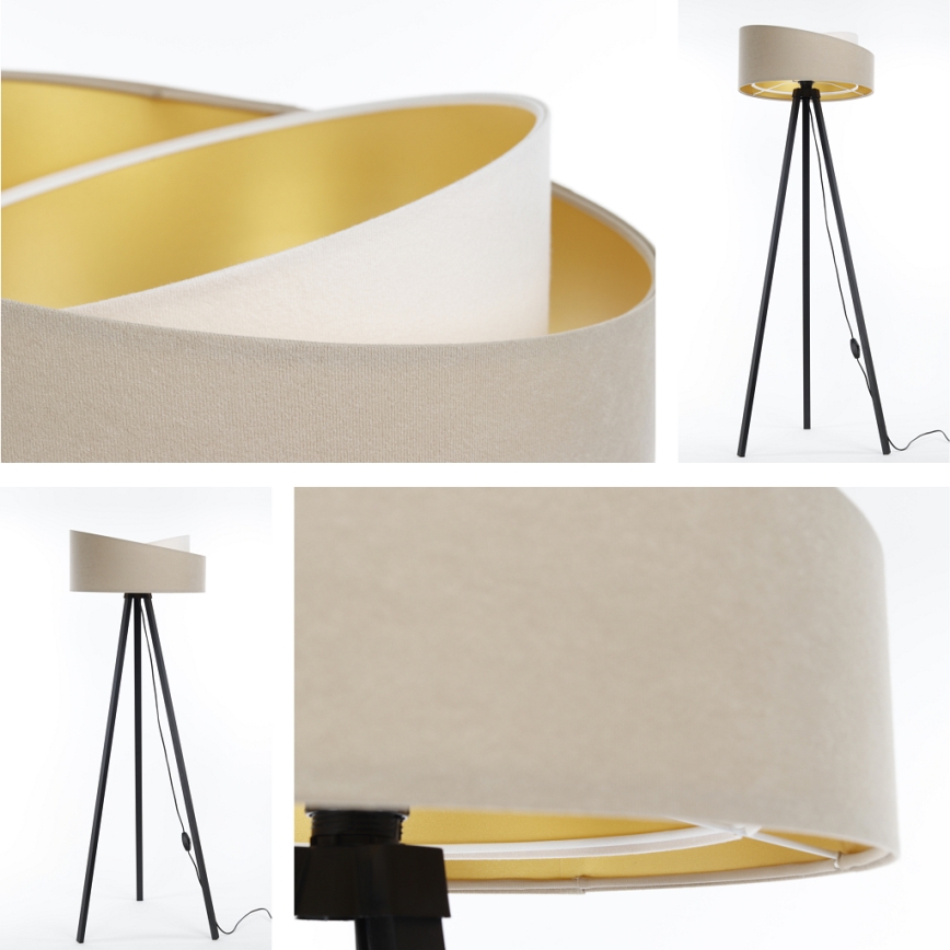 Επιδαπέδιο φωτιστικό GALAXY 1xE27/60W/230V μπεζ/λευκό/wenge