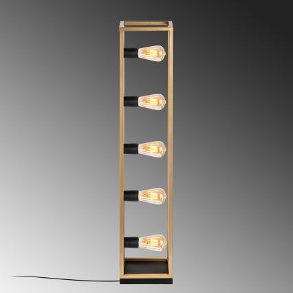Επιδαπέδιο φωτιστικό KAFES 5xE27/40W/230V χρυσό