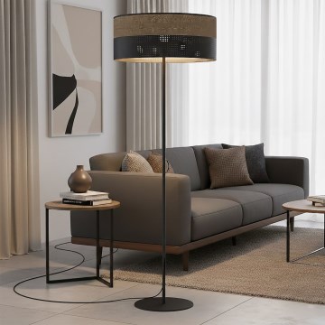 Επιδαπέδιο φωτιστικό KARBON 1xE27/15W/230V μαύρο/καφέ