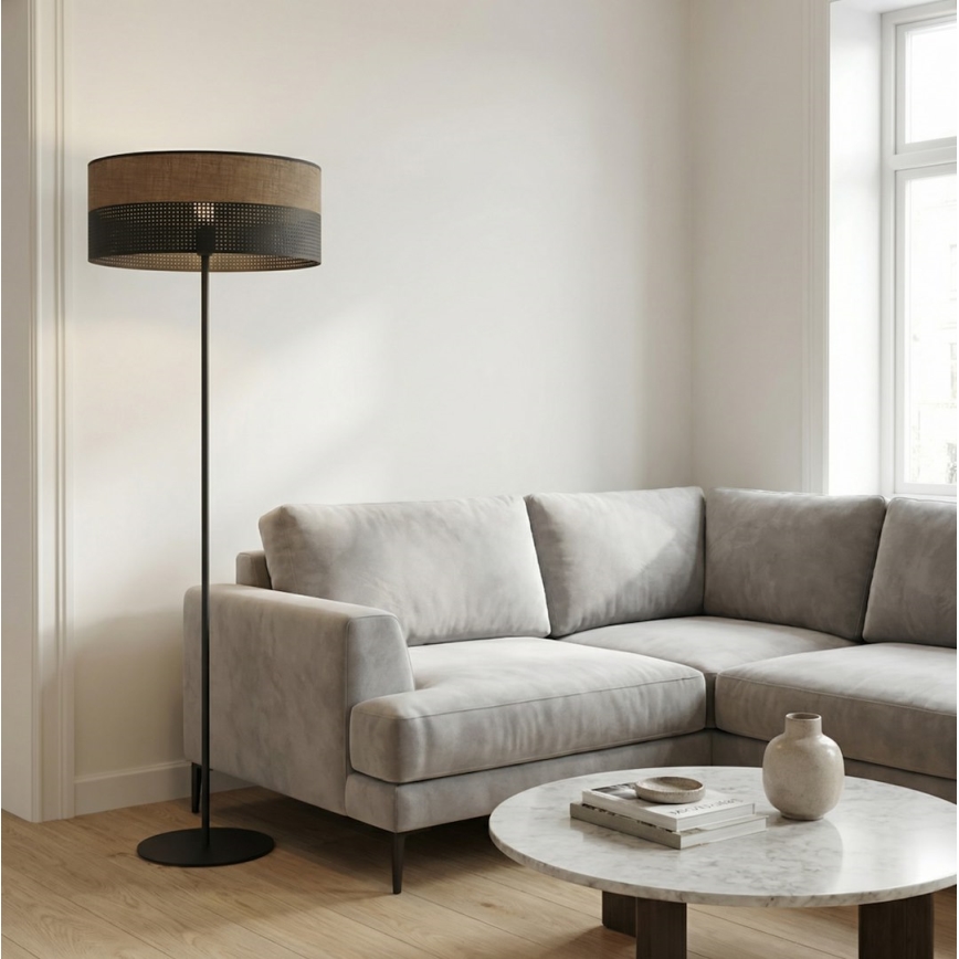 Επιδαπέδιο φωτιστικό KARBON 1xE27/15W/230V μαύρο/καφέ