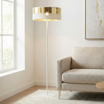 Επιδαπέδιο φωτιστικό LUX 1xE27/15W/230V λευκό/χρυσό