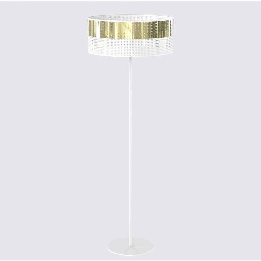 Επιδαπέδιο φωτιστικό LUX 1xE27/15W/230V λευκό/χρυσό