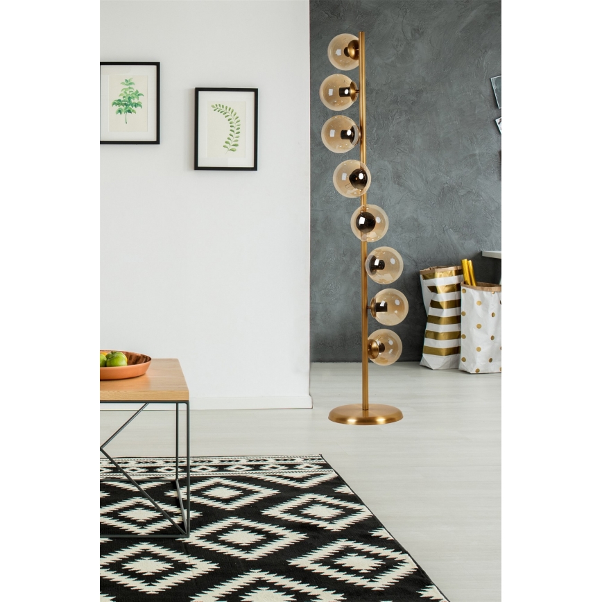 Επιδαπέδιο φωτιστικό SIMAY 8xE27/40W/230V χρυσό