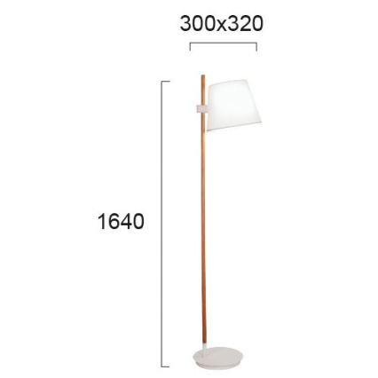 Επιδαπέδιο φωτιστικό VIANA 1xE27/60W/230V λευκό/καφέ