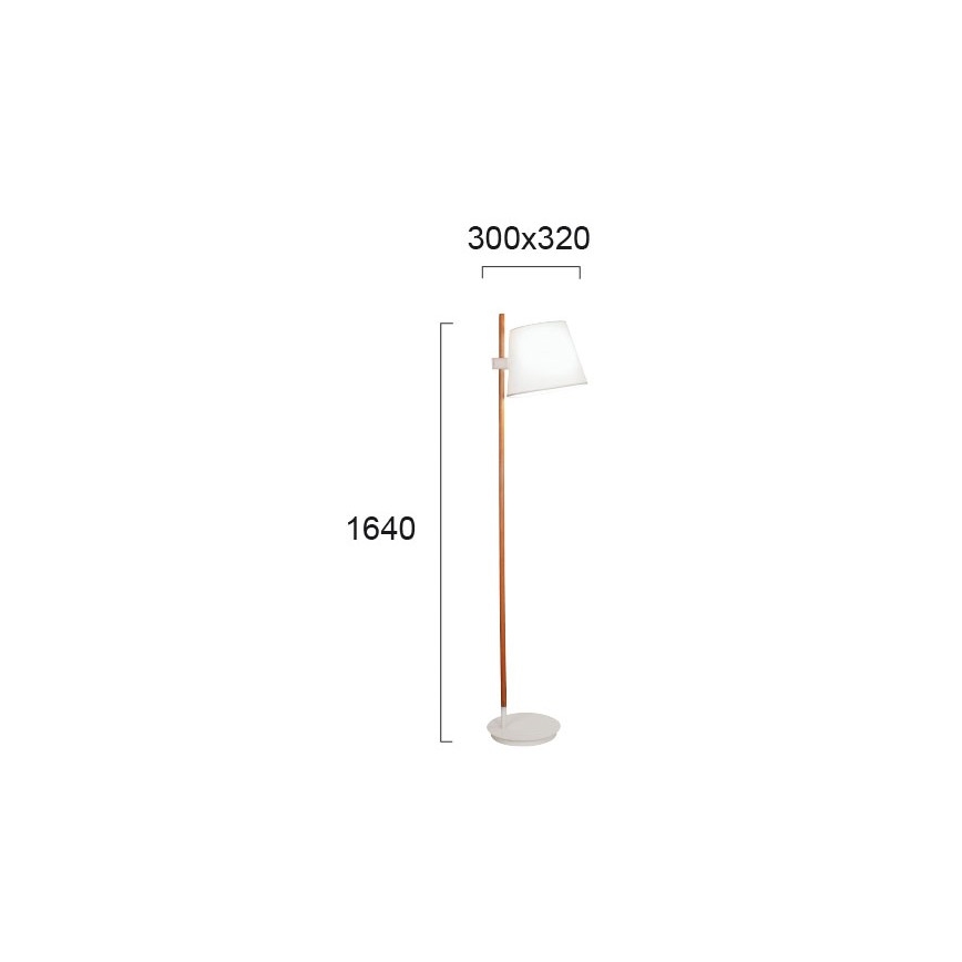 Επιδαπέδιο φωτιστικό VIANA 1xE27/60W/230V λευκό/καφέ