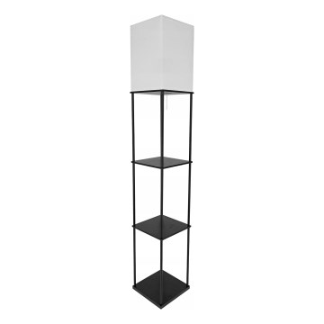 Επιδαπέδιο φωτιστικό με ράφια 1xE27/40W/230V 160 cm μαύρο/λευκό