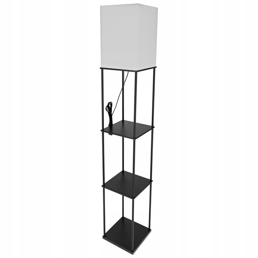 Επιδαπέδιο φωτιστικό με ράφια 1xE27/40W/230V 160 cm μαύρο/λευκό