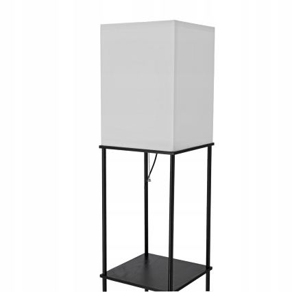 Επιδαπέδιο φωτιστικό με ράφια 1xE27/40W/230V 160 cm μαύρο/λευκό