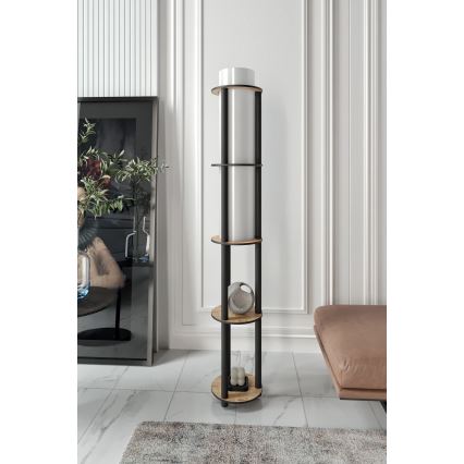 Επιδαπέδιο φωτιστικό με ράφια NOTO 1xE27/40W/230V μπεζ/μαύρο