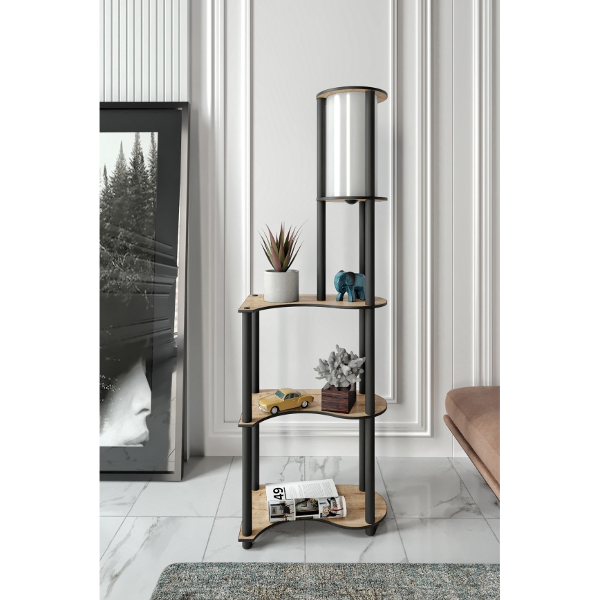 Επιδαπέδιο φωτιστικό με ράφια NOTO 1xE27/40W/230V μπεζ/μαύρο