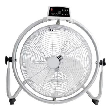Επιδαπέδιος ανεμιστήρας 90W/230V, διάμετρος 45 cm, ασημί + τηλεχειριστήριο