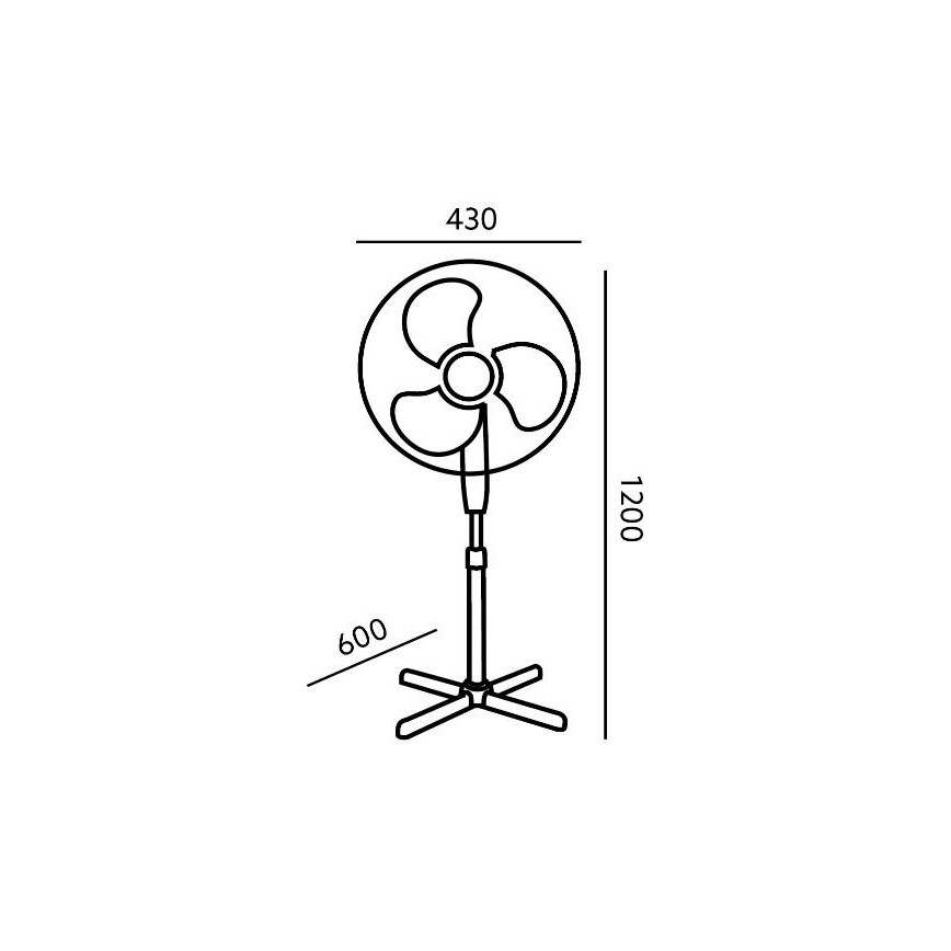 Επιδαπέδιος ανεμιστήρας VIENTO 45W/230V λευκό