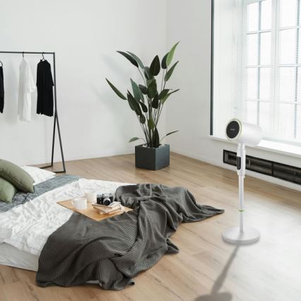 Επιδαπέδιος ανεμιστήρας με θερμαντικό 50W/2200W/230V, διάμ. 20 εκ., λευκός