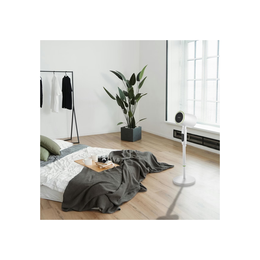 Επιδαπέδιος ανεμιστήρας με θερμαντικό 50W/2200W/230V, διάμ. 20 εκ., λευκός