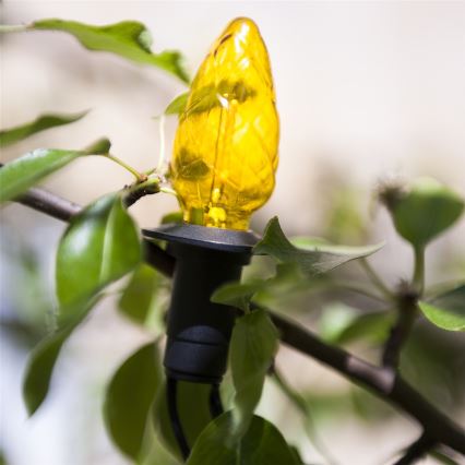 Σετ επέκτασης LED εξωτερικού χώρου CONE FILAMENT 20xE10 14m πολύχρωμο/θερμό λευκό IP44, Κατασκευασμένο στην Τσεχία