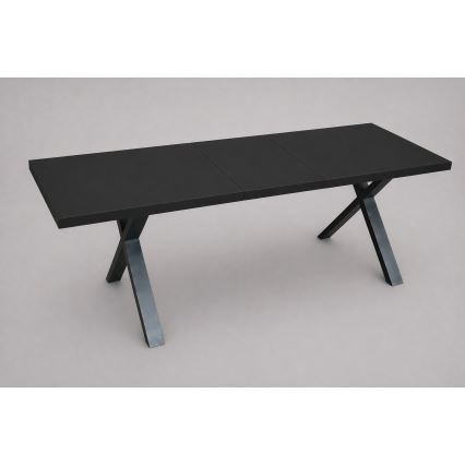 Επεκτεινόμενο τραπέζι φαγητού DOMO 150/190x80 cm μαύρο