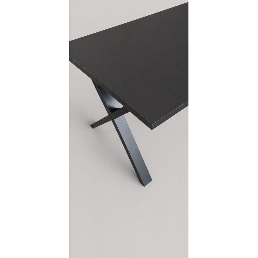 Επεκτεινόμενο τραπέζι φαγητού DOMO 150/190x80 cm μαύρο