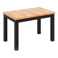 Επεκτεινόμενο τραπέζι φαγητού DOO 120/160x75 cm δρυς artisan/μαύρο