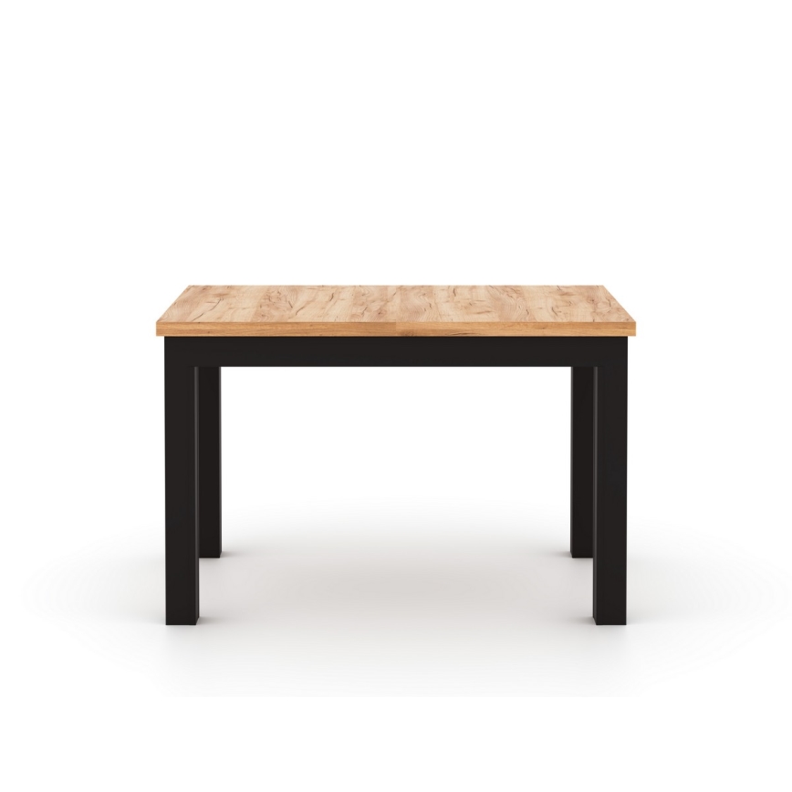 Επεκτεινόμενο τραπέζι φαγητού DOO 120/160x75 cm δρυς artisan/μαύρο