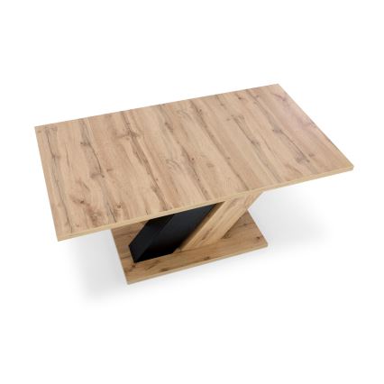 Επεκτεινόμενο τραπέζι φαγητού DROM 160/200 x 90 εκ., δρυς wotan/μαύρο