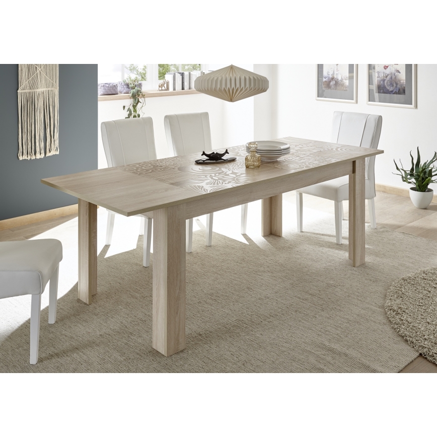 Επεκτεινόμενο τραπέζι τραπεζαρίας ARIA σε απόχρωση Sonoma δρυός