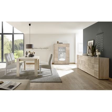 Επεκτεινόμενο τραπέζι τραπεζαρίας ARIA σε απόχρωση Sonoma δρυός