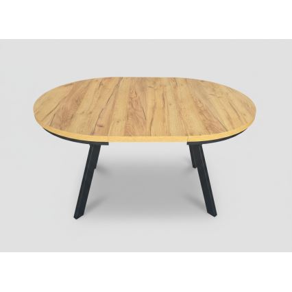 Επεκτεινόμενο τραπέζι τραπεζαρίας CENTRO 100/140x77 cm δρυς craft/μαύρο