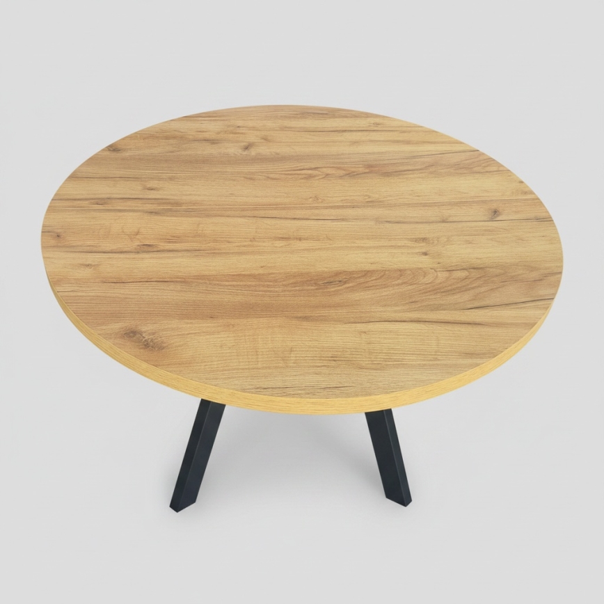 Επεκτεινόμενο τραπέζι τραπεζαρίας CENTRO 100/140x77 cm δρυς craft/μαύρο