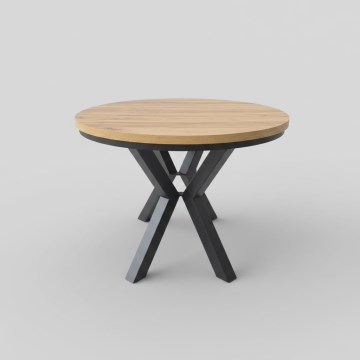Επεκτεινόμενο τραπέζι τραπεζαρίας CONVI 100/140x73 cm δρυς craft/μαύρο