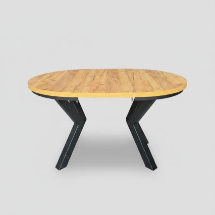 Επεκτεινόμενο τραπέζι τραπεζαρίας CONVI 100/140x73 cm δρυς craft/μαύρο