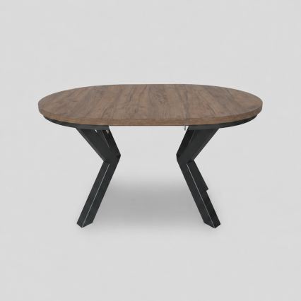Επεκτεινόμενο τραπέζι τραπεζαρίας CONVI 100/140x73 cm δρυς Λευκάδας/μαύρο