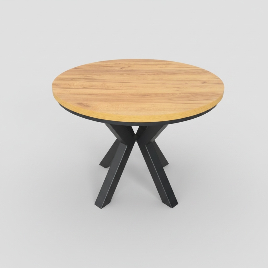 Επεκτεινόμενο τραπέζι τραπεζαρίας CONVI 100/140x77 cm δρυς craft/μαύρο
