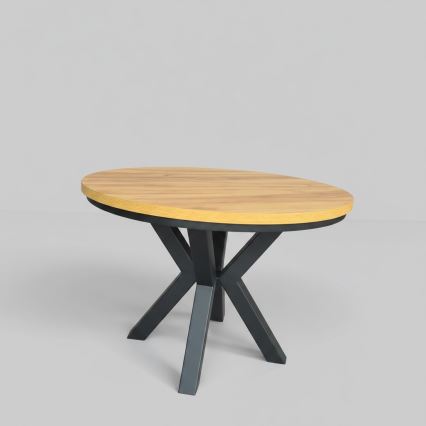 Επεκτεινόμενο τραπέζι τραπεζαρίας CONVI 100/140x77 cm δρυς craft/μαύρο