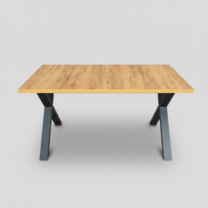 Επεκτεινόμενο τραπέζι τραπεζαρίας DOMO 150/190x80 cm δρυς craft/μαύρο