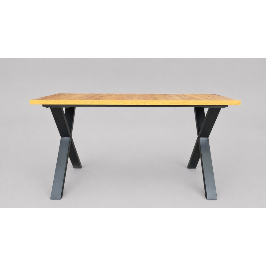 Επεκτεινόμενο τραπέζι τραπεζαρίας DOMO 150/190x80 cm δρυς craft/μαύρο