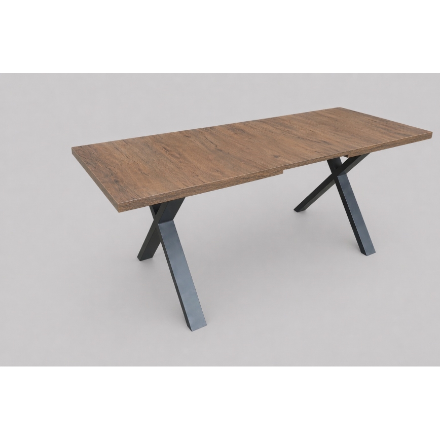 Επεκτεινόμενο τραπέζι τραπεζαρίας DOMO 150/190x80 cm δρυς Lefkas/μαύρο