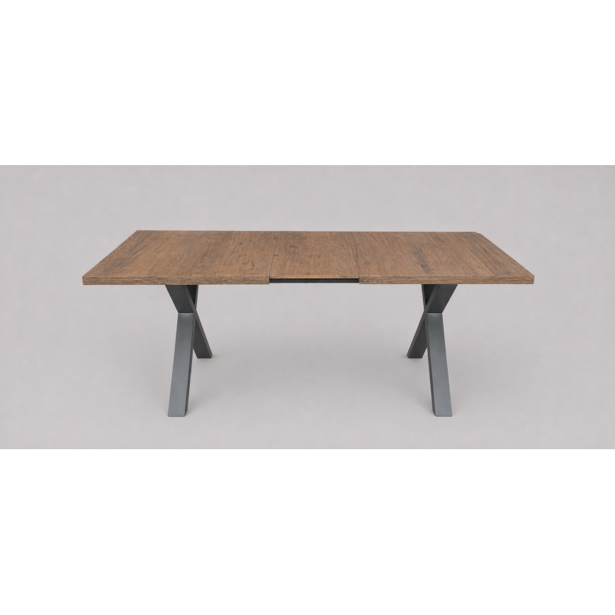 Επεκτεινόμενο τραπέζι τραπεζαρίας DOMO 150/190x80 cm δρυς Lefkas/μαύρο