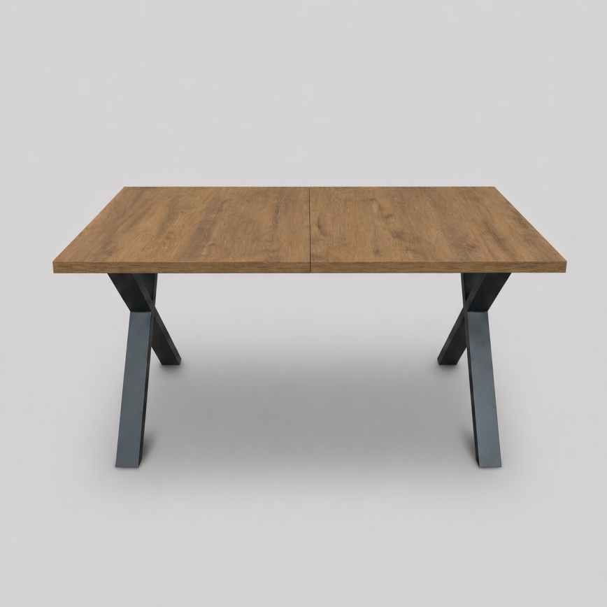 Επεκτεινόμενο τραπέζι τραπεζαρίας DOMO 150/190x80 cm δρυς Lefkas/μαύρο